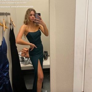 Windsor Dark Green Strapless Formal Gown